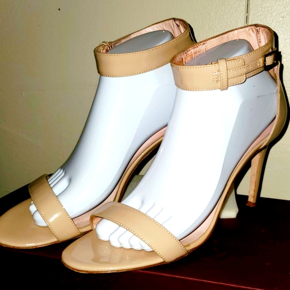 Kate Spade open Toe Ankle Strap Beige  Leather fancy Heels